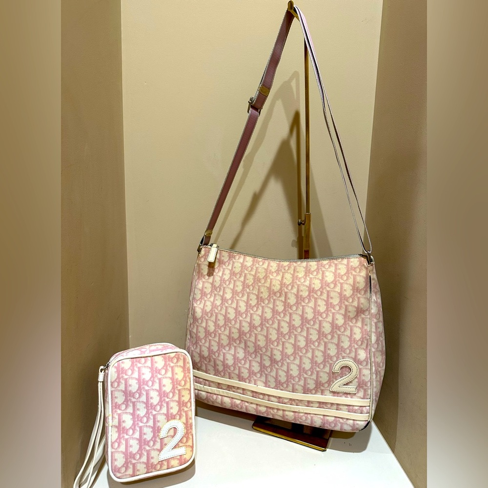 Christian Dior Pink Trotter #2 Crossbody & Wristlet Bundle